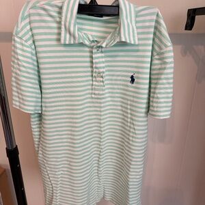 RL Teal Striped Polo
